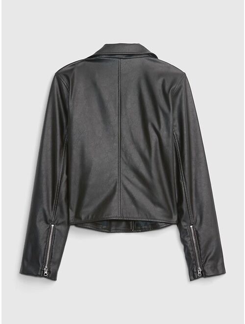 Gap Teen 100% Recycled Faux-Leather Moto Jacket