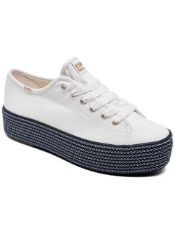 Women's Triple Up Webbing Canvas Platform Casual Sneakers from Finish Line