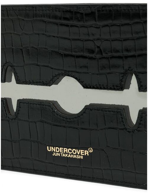 Undercover Blade crocodile-effect clutch bag