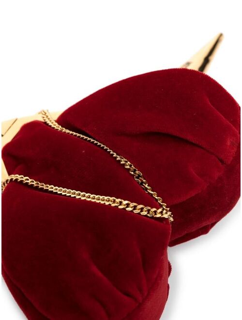 Moschino mini cupid heart clutch bag