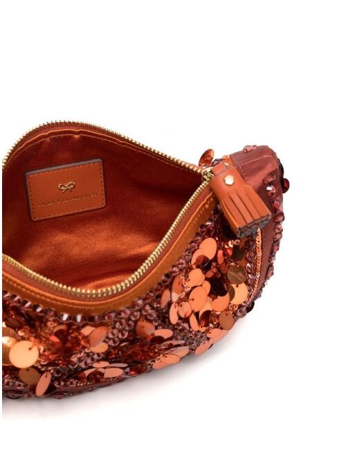 Anya Hindmarch sequin-embellished clutch bag