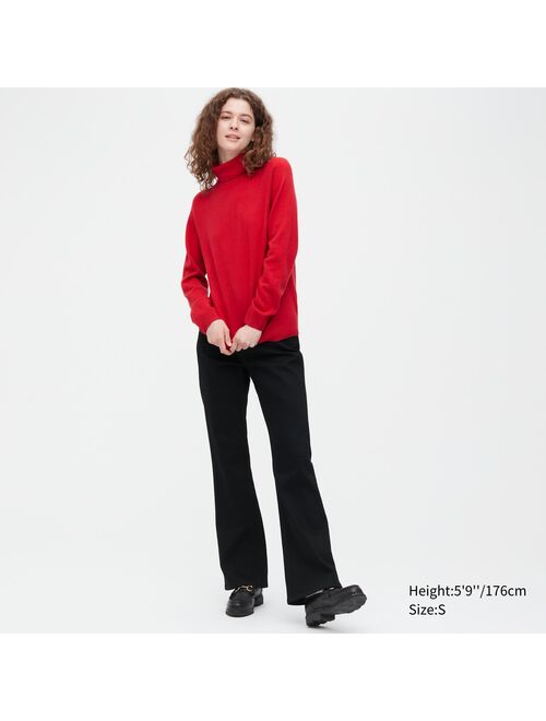 UNIQLO 3D Knit Cashmere Turtleneck Long-Sleeve Sweater