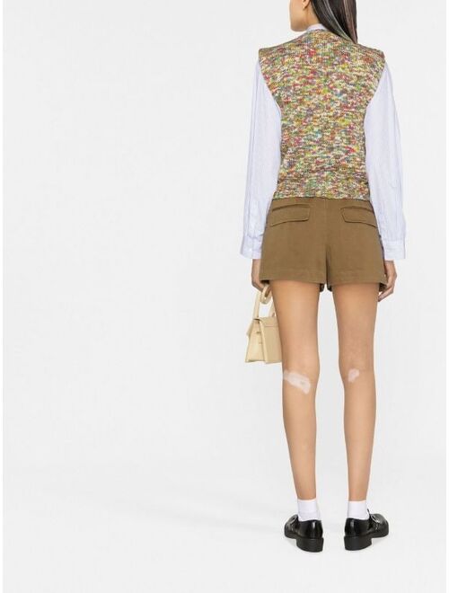 GANNI Rope knitted logo vest