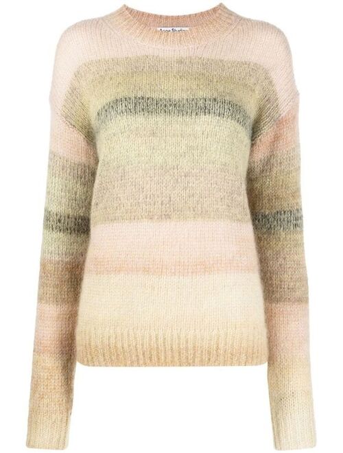 Acne Studios faded striped knitted jumper