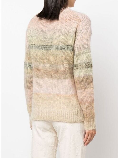 Acne Studios faded striped knitted jumper