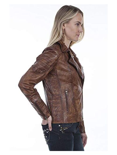 Scully Women's Leatherwear by Cross Zip Moto Leather Jacket