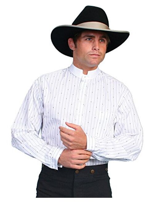 Scully Rangewear Men's Rangewear Pinkerton Stripe Shirt Big and Tall - Rw157x-Wht