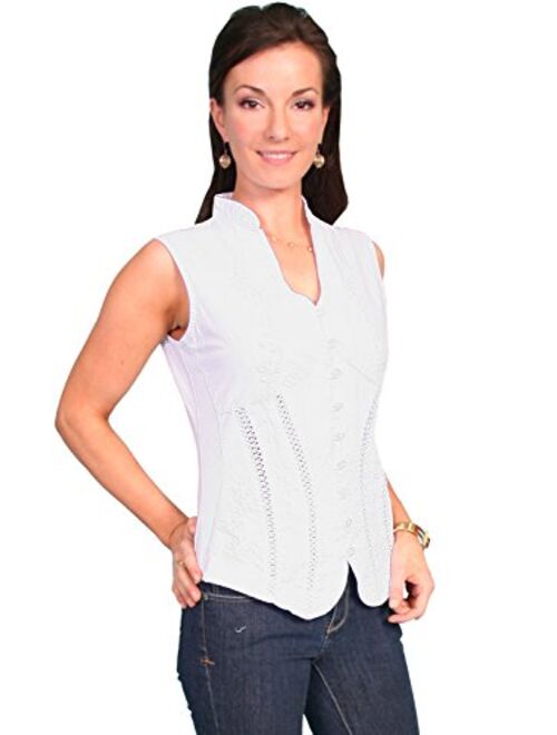 Scully Womens Cantina Beautifully Detailed S/L Blouse