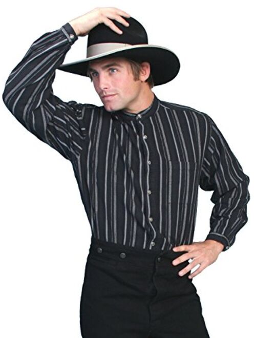 Scully Rangewear Men's Rangewear Lawman Dobby Striped Long Sleeve Western