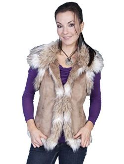 Women's Faux Fur Shoulder and Trim Vest