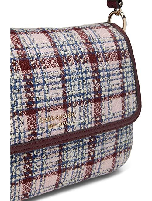 kate spade new york Hudson Tweed Fabric Medium Convertible Flap Shoulder Bag