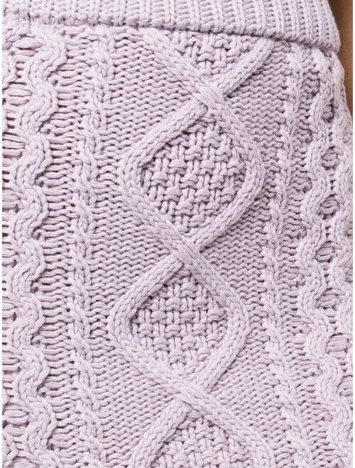 Rokh cable knit mini skirt