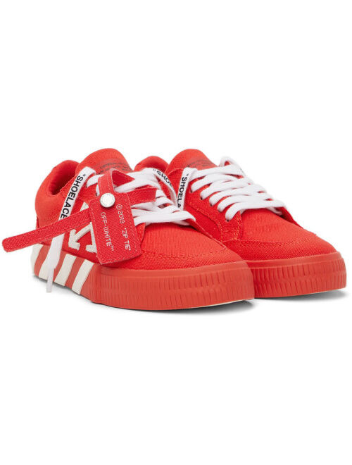 OFF-WHITE Kids Red & White Vulcanized Sneakers