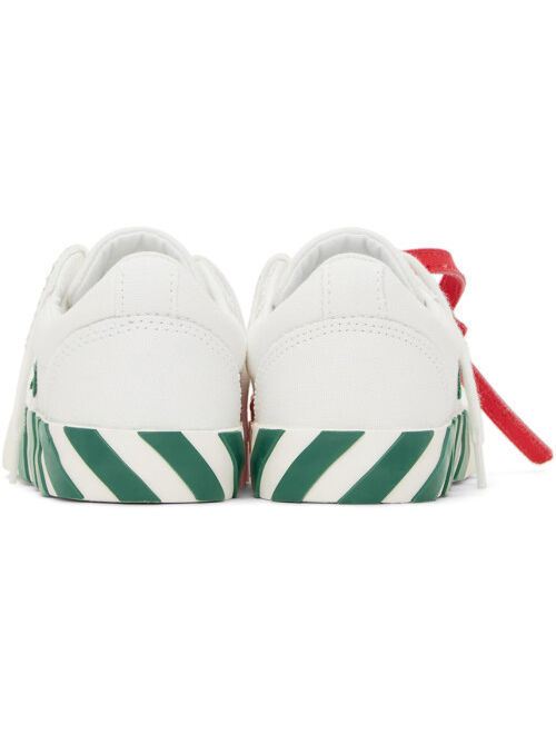 OFF-WHITE Kids White & Green Vulcanized Sneakers