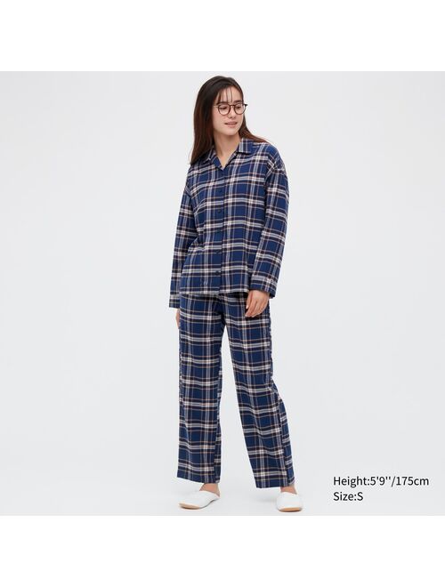 UNIQLO Flannel Long-Sleeve Pajamas