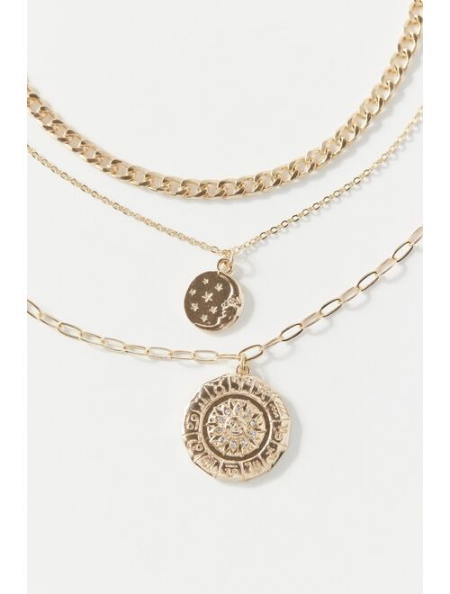 Urban Outfitters Zodiac Charm Layer Necklace Set