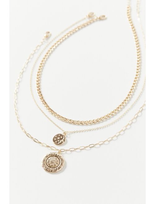 Urban Outfitters Zodiac Charm Layer Necklace Set