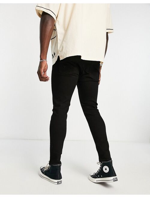 Pull&Bear basic carrot fit jeans in black