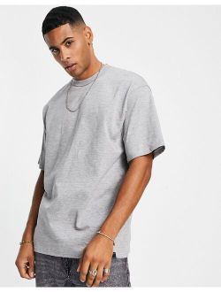 oversized T-shirt in gray heather exclusive to ASOS
