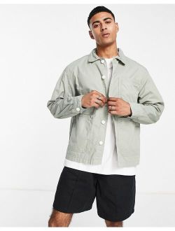 shirt in relaxed fit in sage green
