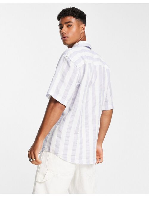 Pull&Bear blurry striped shirt in white