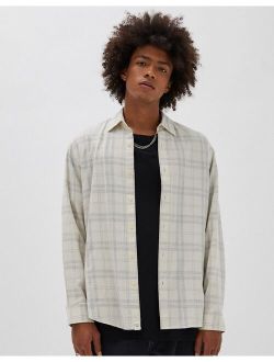 checked shirt in white