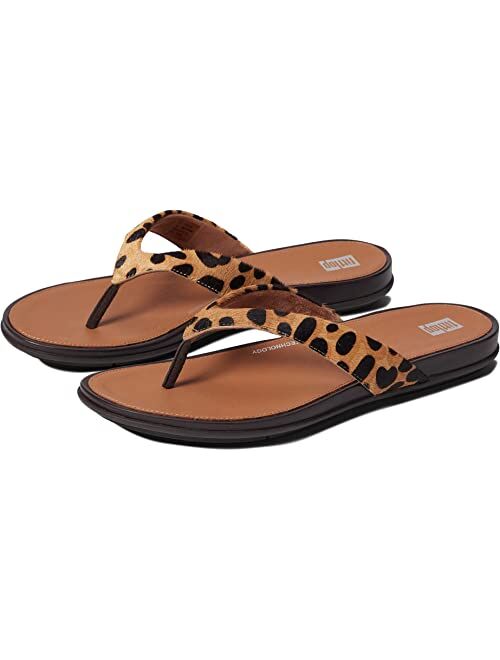 FitFlop Gracie Hair-On Leather Flip-Flops