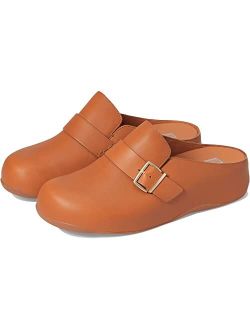Shuv Buckle-Strap Leather Clogs