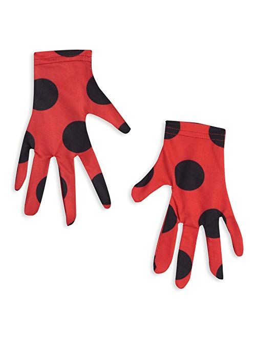 Miraculous Ladybug Girls Cosplay Jumpsuit Gloves and Mask 3 Piece Costume Set Toddler to Big Kid