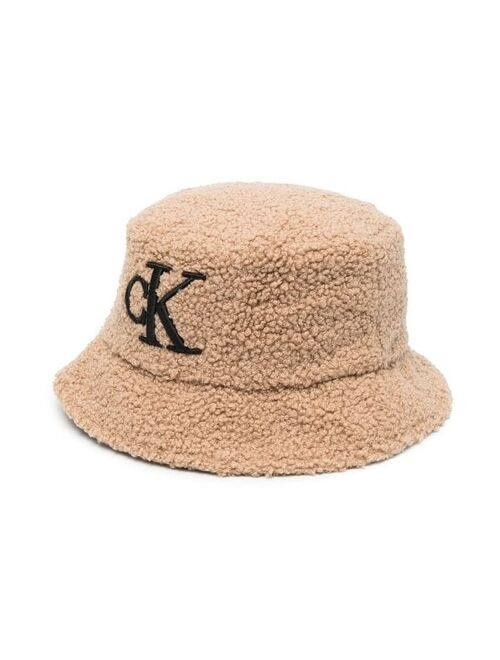 Calvin Klein Kids fleece logo-print bucket hat