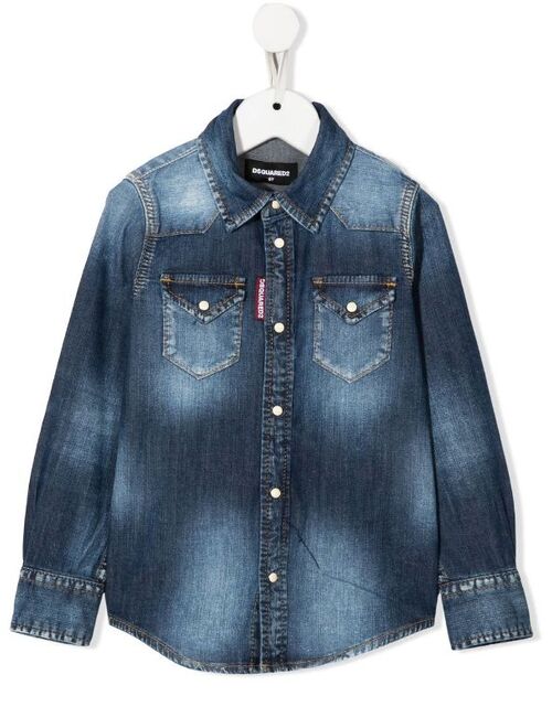 Dsquared2 Kids stretch-cotton denim shirt