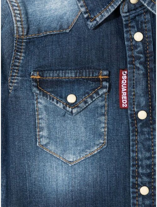 Dsquared2 Kids stretch-cotton denim shirt