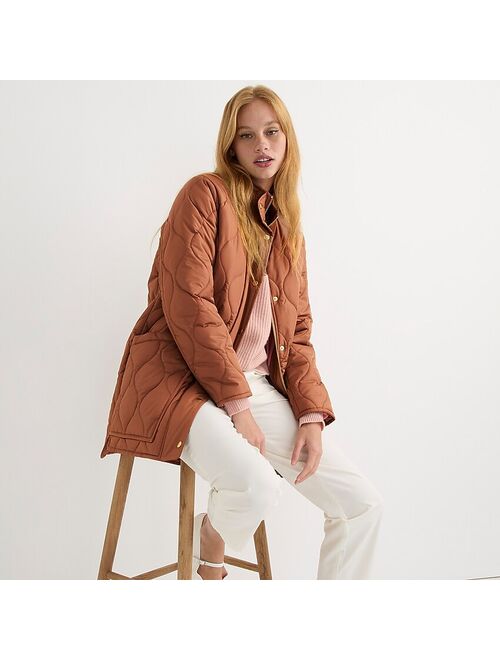 Buy J.Crew New quilted cocoon puffer coat online Topofstyle