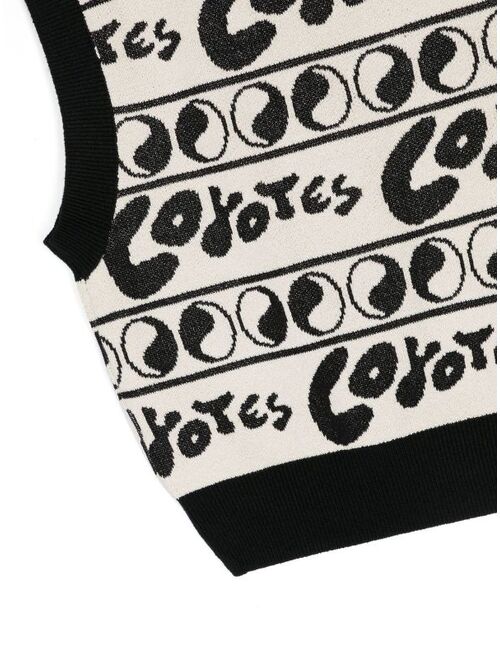 Les Coyotes De Paris intarsia-knit V-neck Teen Girl Vest