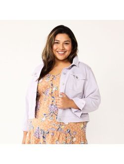 Plus Size Sonoma Goods For Life Premium Over-Dyed Jacket