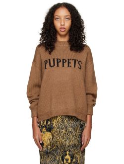 PUPPETS AND PUPPETS SSENSE Exclusive Brown Puppy Crewneck