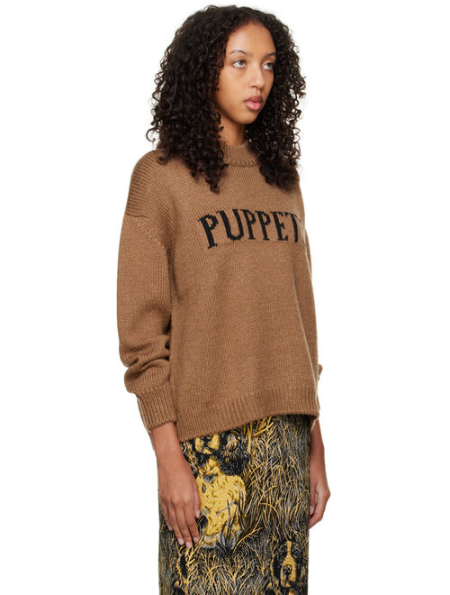 PUPPETS AND PUPPETS SSENSE Exclusive Brown Puppy Crewneck