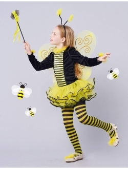 Ikali Bumble Bee Costume, Princess Fancy Dress Up(Tutu, Wings, Antenna)