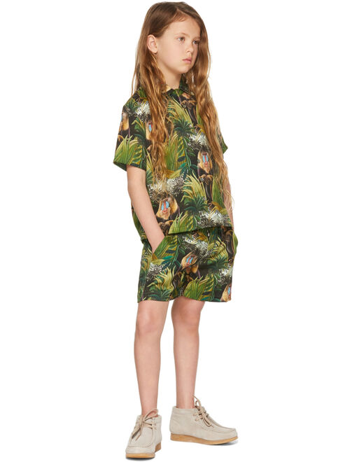 Endless Joy SSENSE Exclusive Kids Green Mandril Shorts