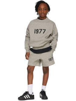 Essentials Kids Grey '1977' Shorts