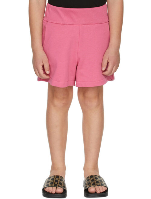 Balmain Kids Pink French Terry Shorts
