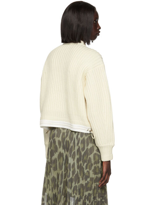 SACAI Off-White Drawstring Sweater