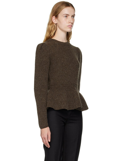 LEMAIRE Brown Peplum Sweater