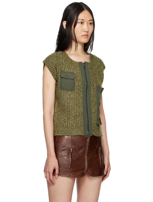 ANDERSSON BELL Khaki Piper Military Vest