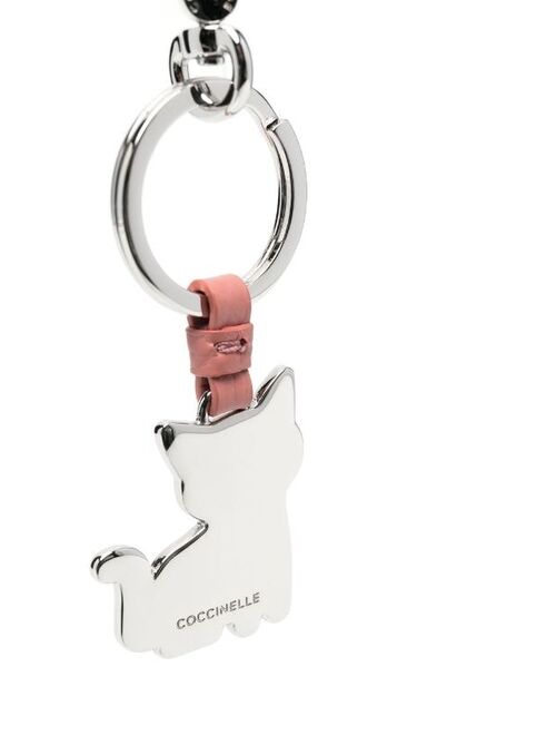 Coccinelle engraved charm-detail keyring