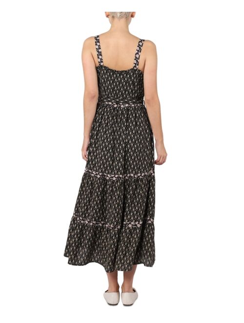 BLACK TAPE Women's Tiered-Hem Maxi Dress