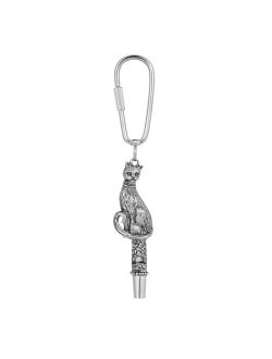 1928 Pewter Cat Whistle Key Fob