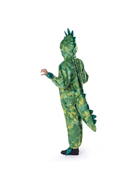 Dress Up America Dress-Up-America T-Rex Costume for Kids - Dinosaur Costume for Boys and Girls - Green Dino Jumpsuit