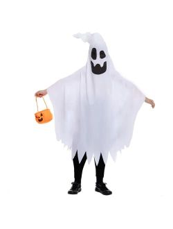 Child Unisex Ghost Halloween costume w/ horn (Small (5-7yr))