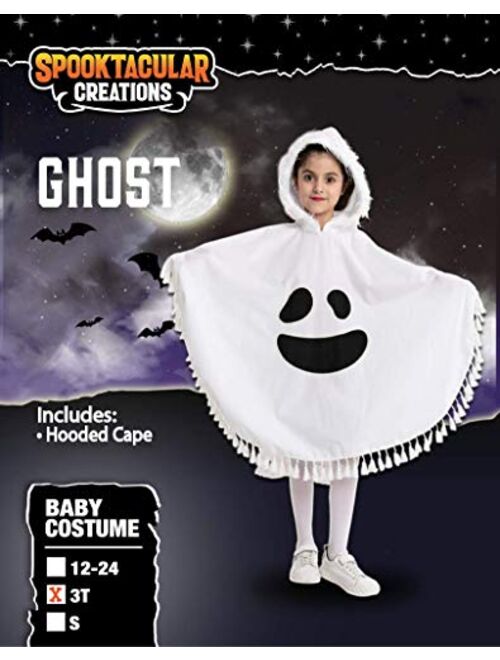Spooktacular Creations Fanny White Ghost Dress Girl Costume Halloween Party Glow in The Dark for Kids